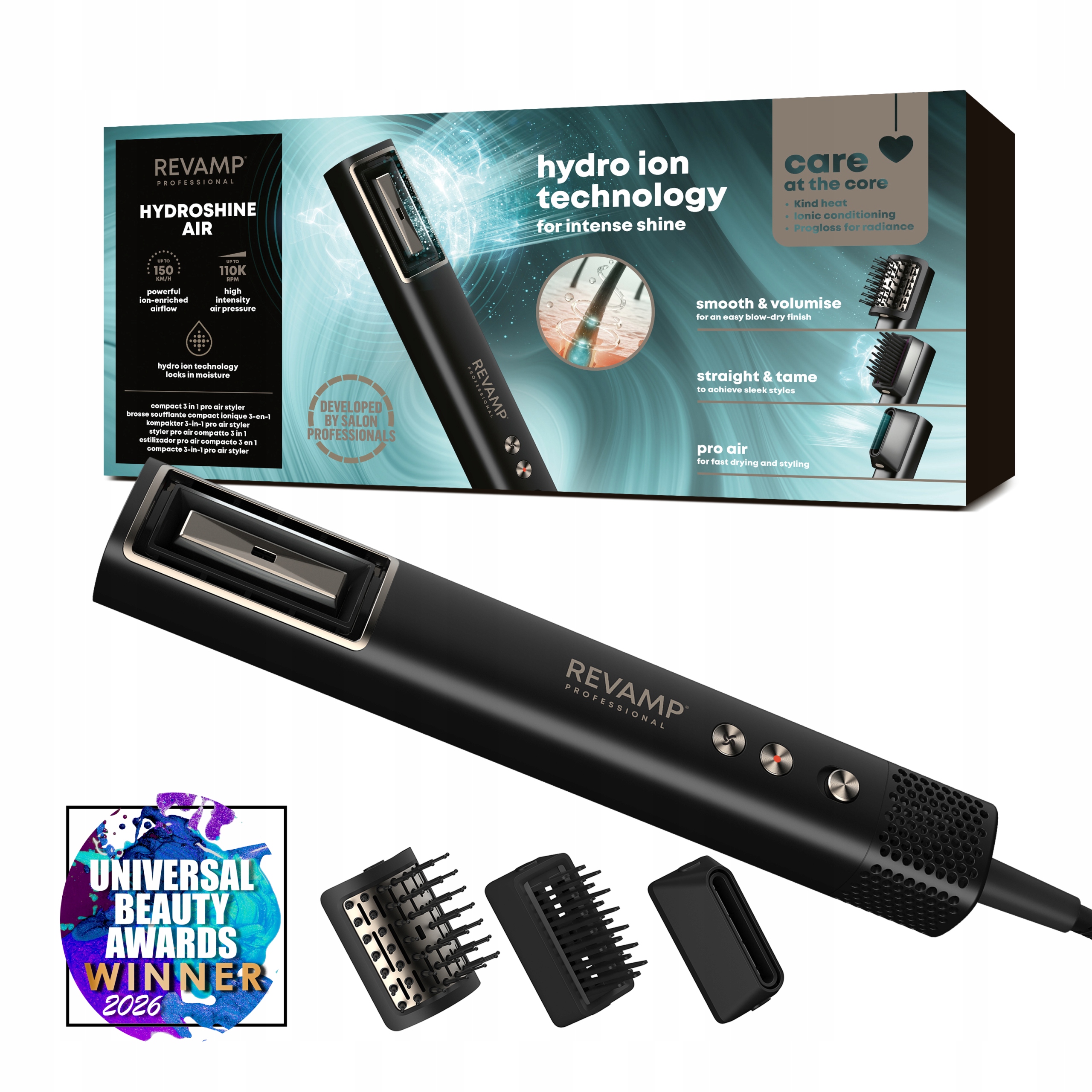 Stylizátor, sušička HydroShine Air Compakt 3v1 Revamp DR-2750-EU