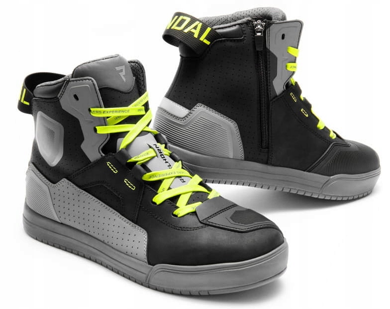 Rebelhorn Vandal II Black Grey Fluo Yellow Pánske Motocyklové Topánky Mestské