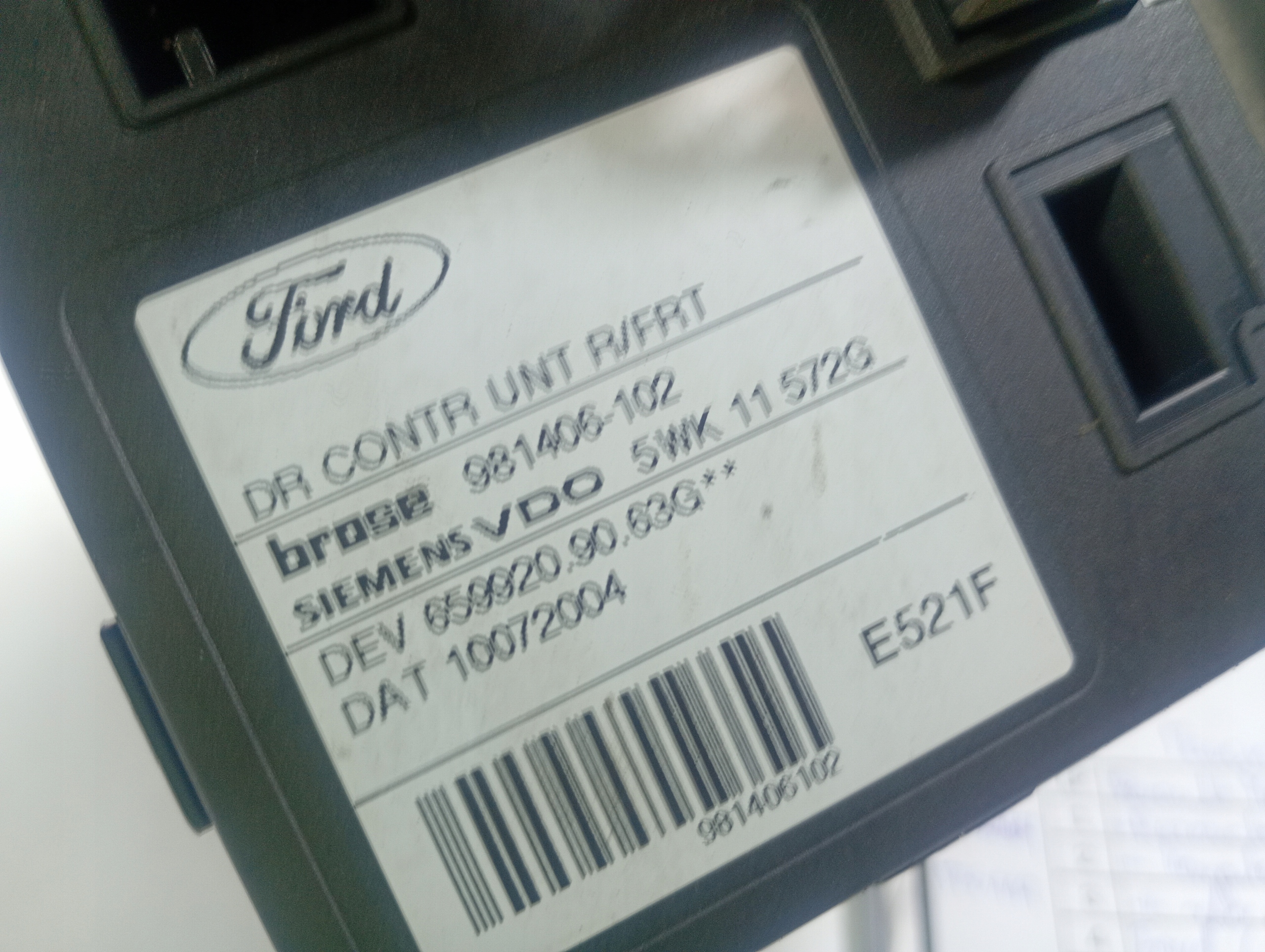 FORD FOCUS CMAX LIFT 03-07 engine mini motor windows right OE 981406102