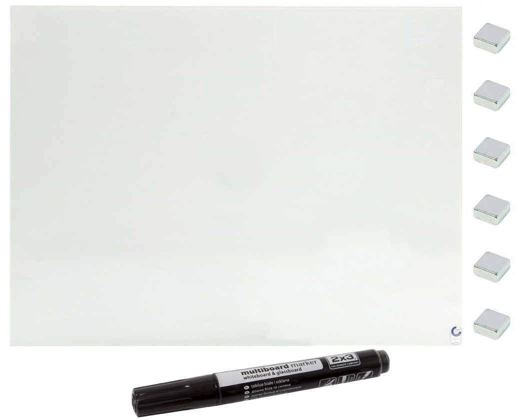 

Tablica magnetyczna szklana Biała 35x35 Superwhite