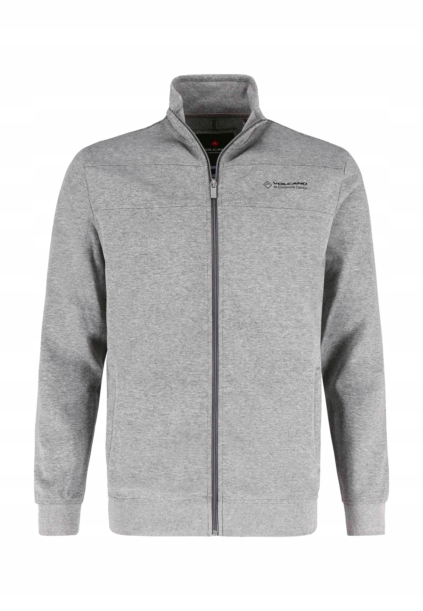 Pánská mikina s se stojáčkem šedá Volcano B-lenox XL