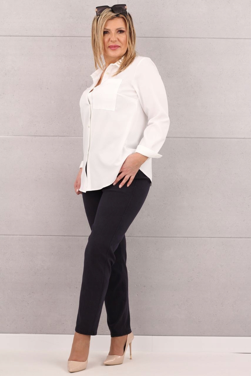 SPODNIE BAWEŁNIANE DAMSKIE NA GUMCE WYSOKI STAN DUŻE ROZMIARY Wzór dominujący bez wzoru