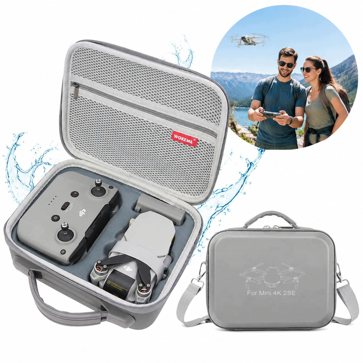 Torba Do Przechowywania Drona Dla Dji Mini 4K 2SE/2 Futerał Przenośny Szary