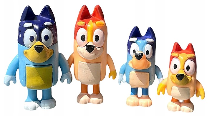 ZESTAW DUŻYCH FIGUREK BLUEY BINGO - 8 SZT RODZINKA BLUE Kod producenta Bluey