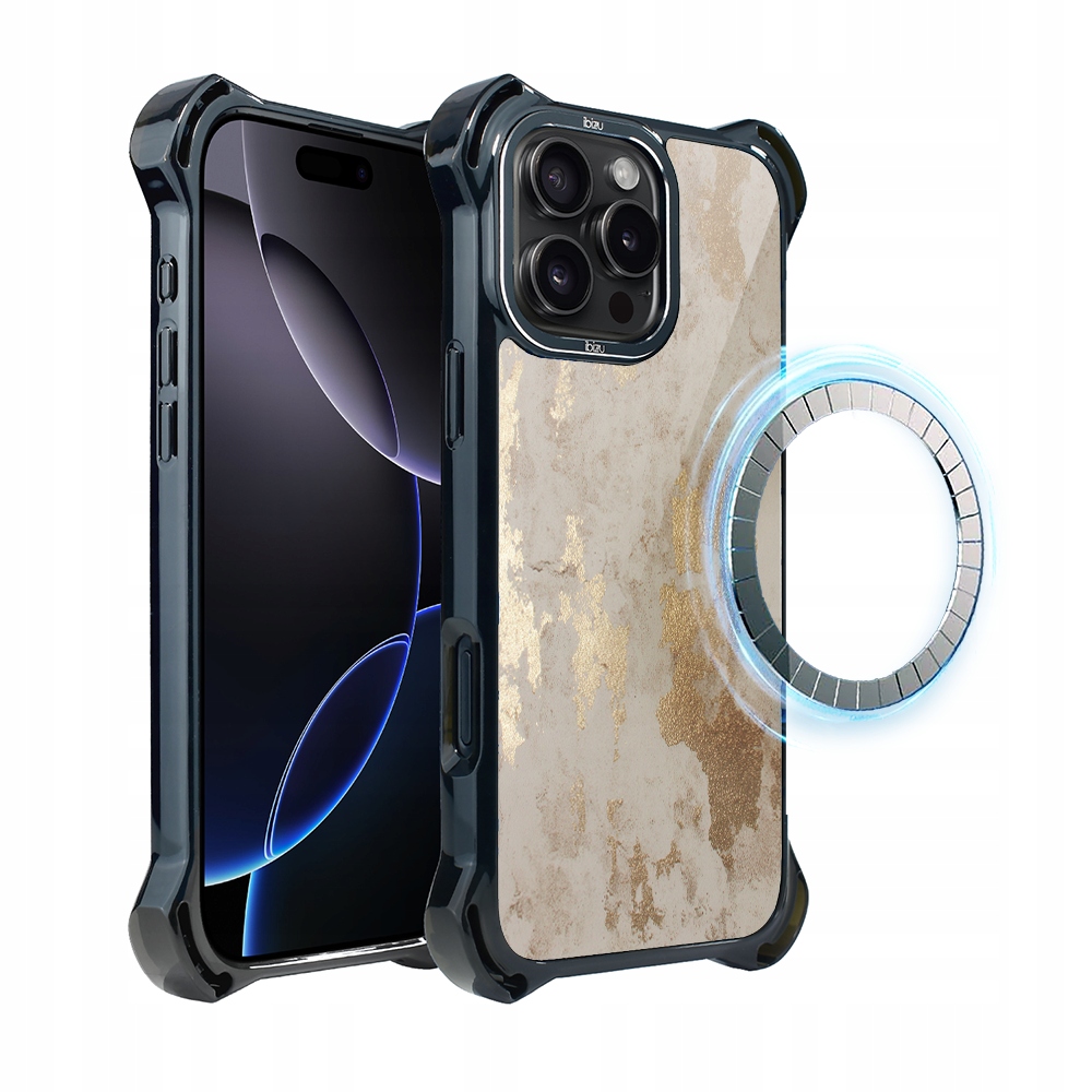 Pouzdro pro iPhone 16 Pro Max Ibizu DropGuard Ultra s MagSafe, šampaňské zlato