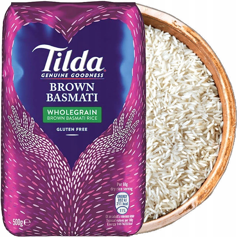 

Ryż Brązowy Basmati Indyjski Pełnoziarn 500g Tilda