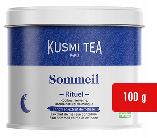 Čaj rooibos Kusmi Rituel Sleep Meduňka Werbena Mango Lepší spánek Bylinný
