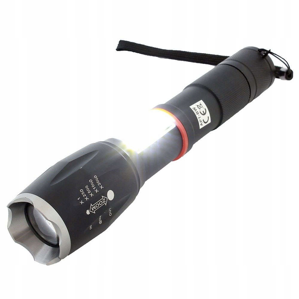 Светодиодный фонарик мощный тактический ZOOM COB U3 военный number of Modes 6