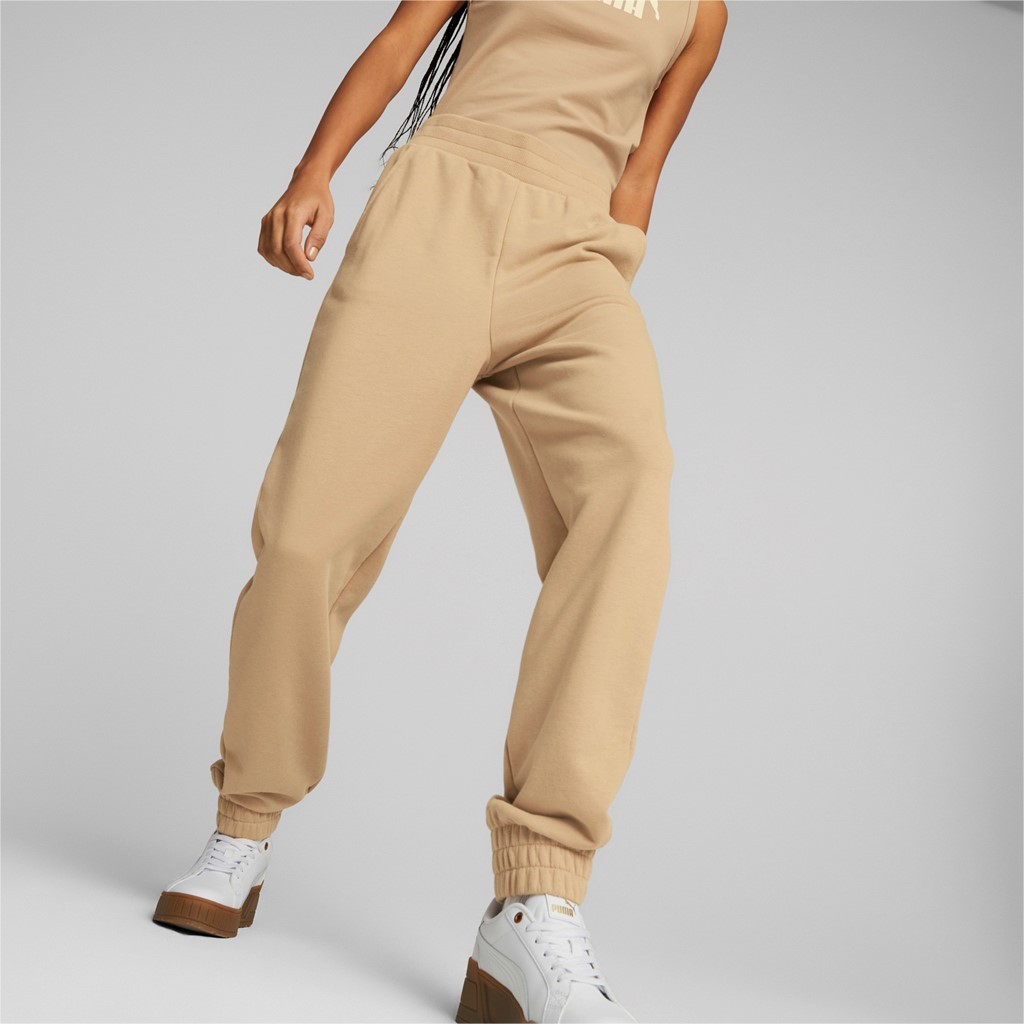 Dámské kalhoty Puma Ess+ Embroidery High-Waist Pants Tr cl