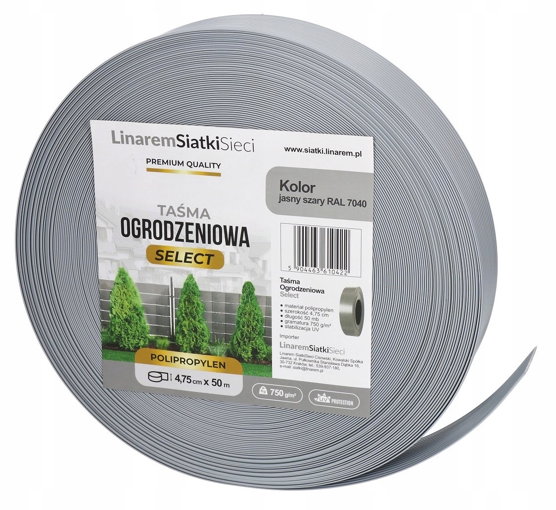 

Taśma Ogrodzeniowa 3D Polipropylen 4,75x50 Szara