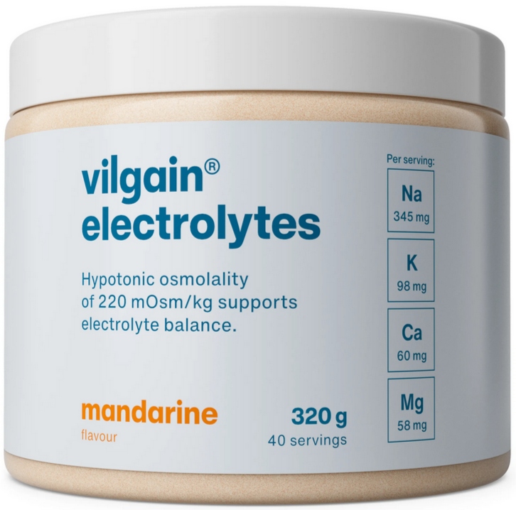 Elektrolyty Mandarinka 320 g Vilgain rozpustný prášek s ovocnou příchutí