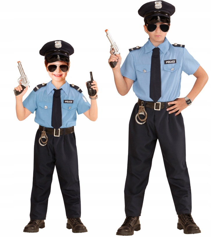Strój Kostium Policjant Policja Mundur Oficer 128 Widmann 04026