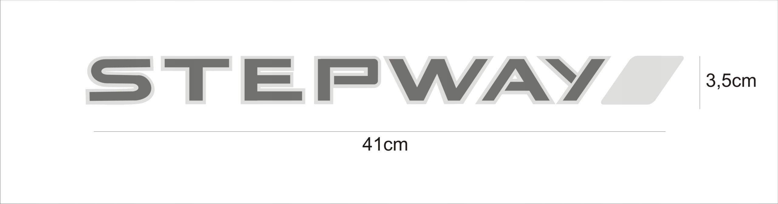 Naklejki STEPWAY Dacia, szary+antracyt błysk 2 szt