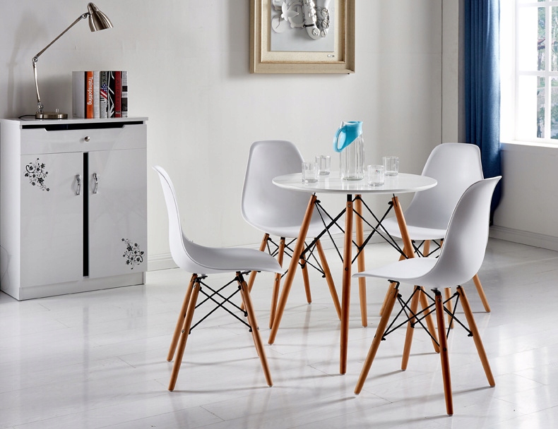 ZESTAW SKANDYNAWSKI 3 szt KRZESŁA SZARE STÓŁ 80 cm NOWOCZESNY Marka LitigoMeble