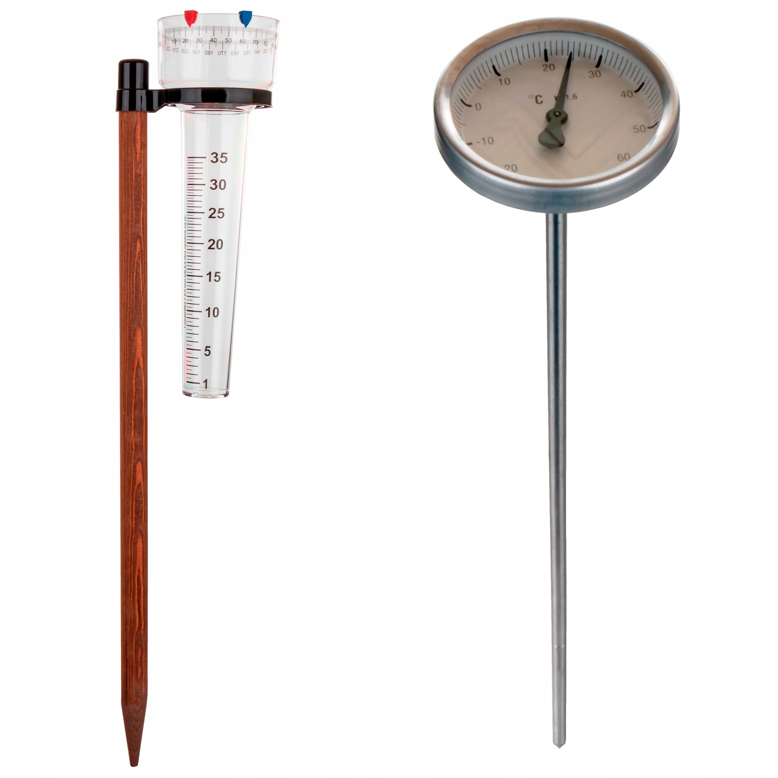 

Zestaw rolnika deszczomierz termometr Eko