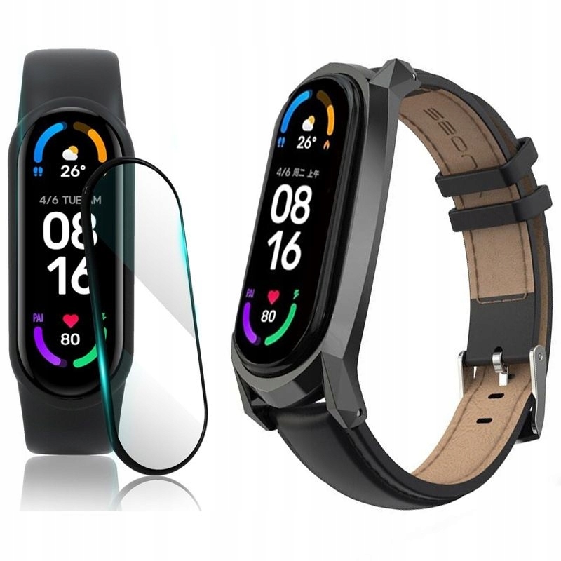 

Skórzany Pasek Leather Szkło do Xiaomi Mi Band 6