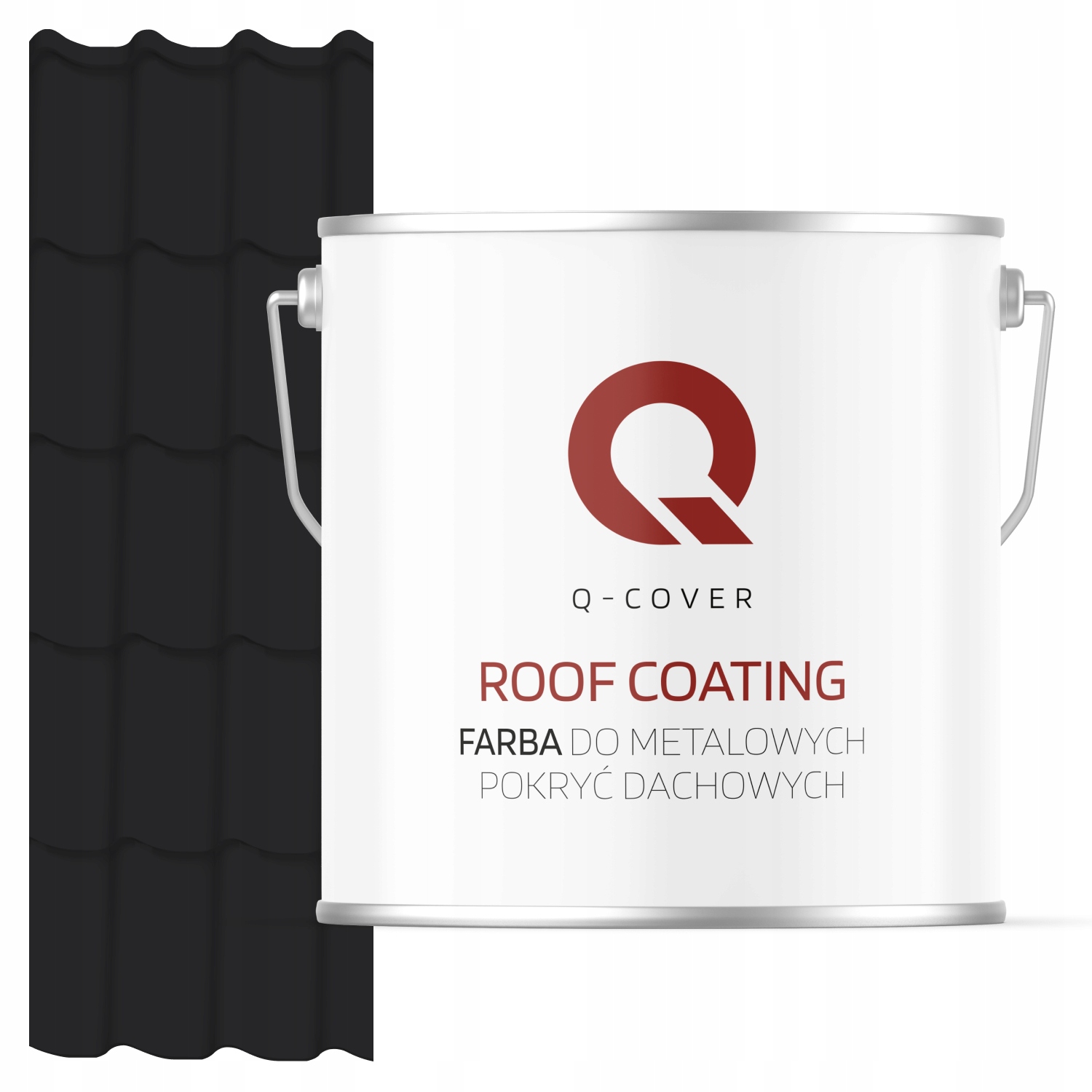 Farba Na Kovové Strechy Plech Pozinkovaná Oceľ Čierna Ral 9005 5L Satén