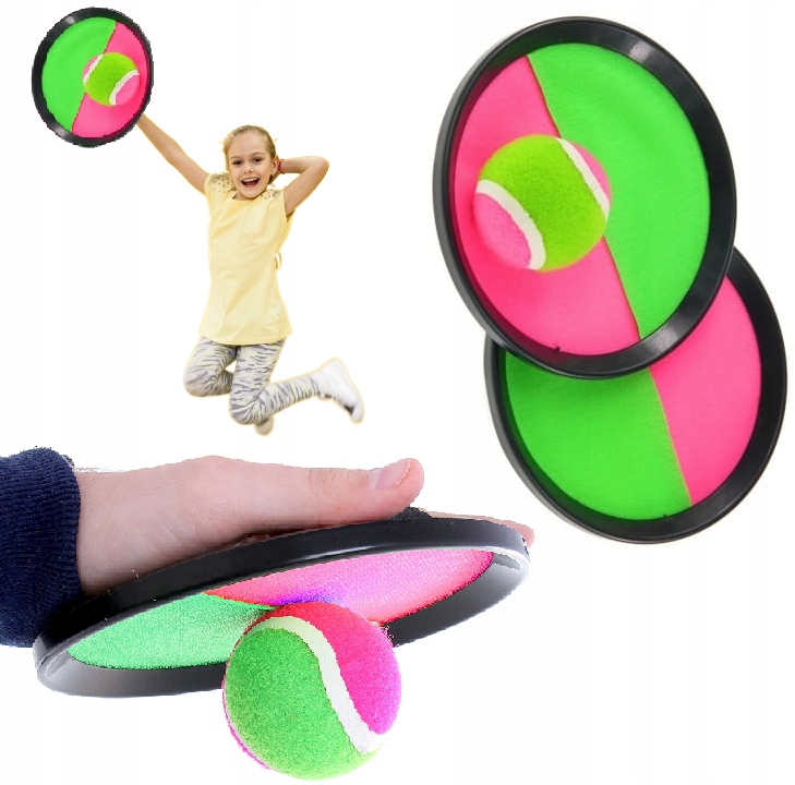 Paletki Piłka Catch BALL Gra na Rzepy/ Rzucaj Łap