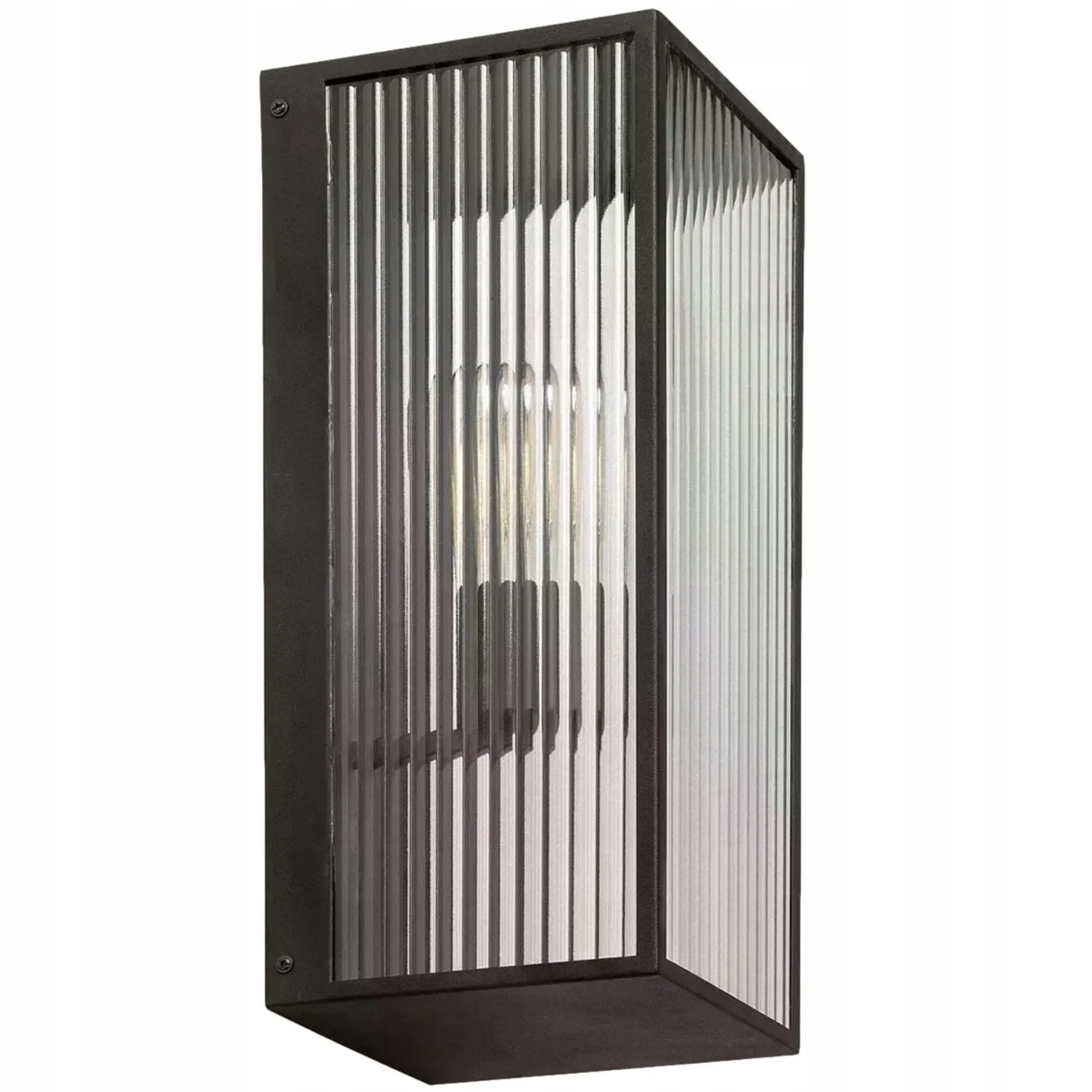 Venkovní nástěnné svítidlo na zahradu, černý loft, skleněné, ozdobné Abruzzo