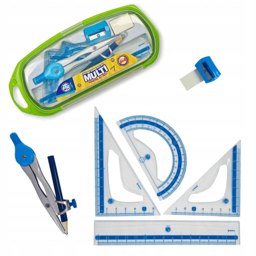 CYRKIEL OŁÓWEK ZESTAW GEOMETRYCZNY ASTRA MULTI ETUI EKIERKI LINIJKA GUMKA Stan opakowania oryginalne
