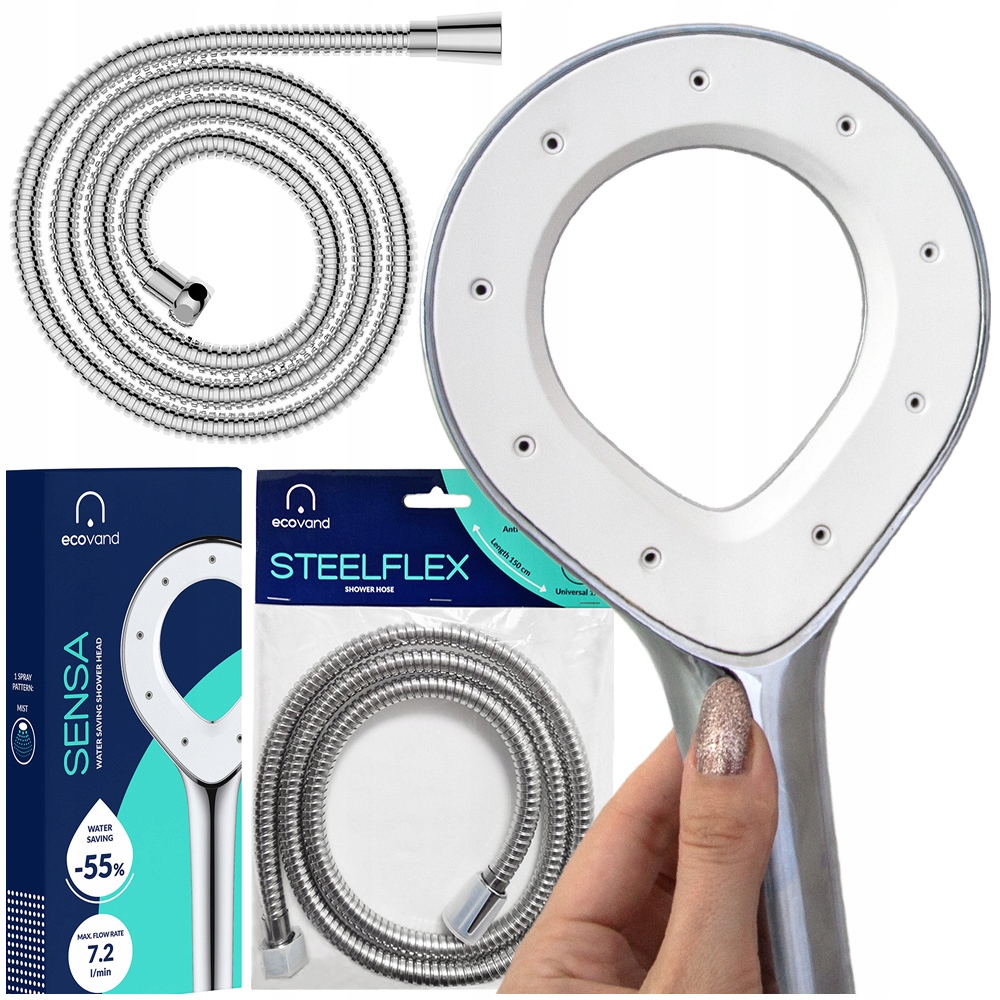 Sprchový Set s mlhou Sprchová Hlavice S Hadicí 55 % Vody 7.2 L/M