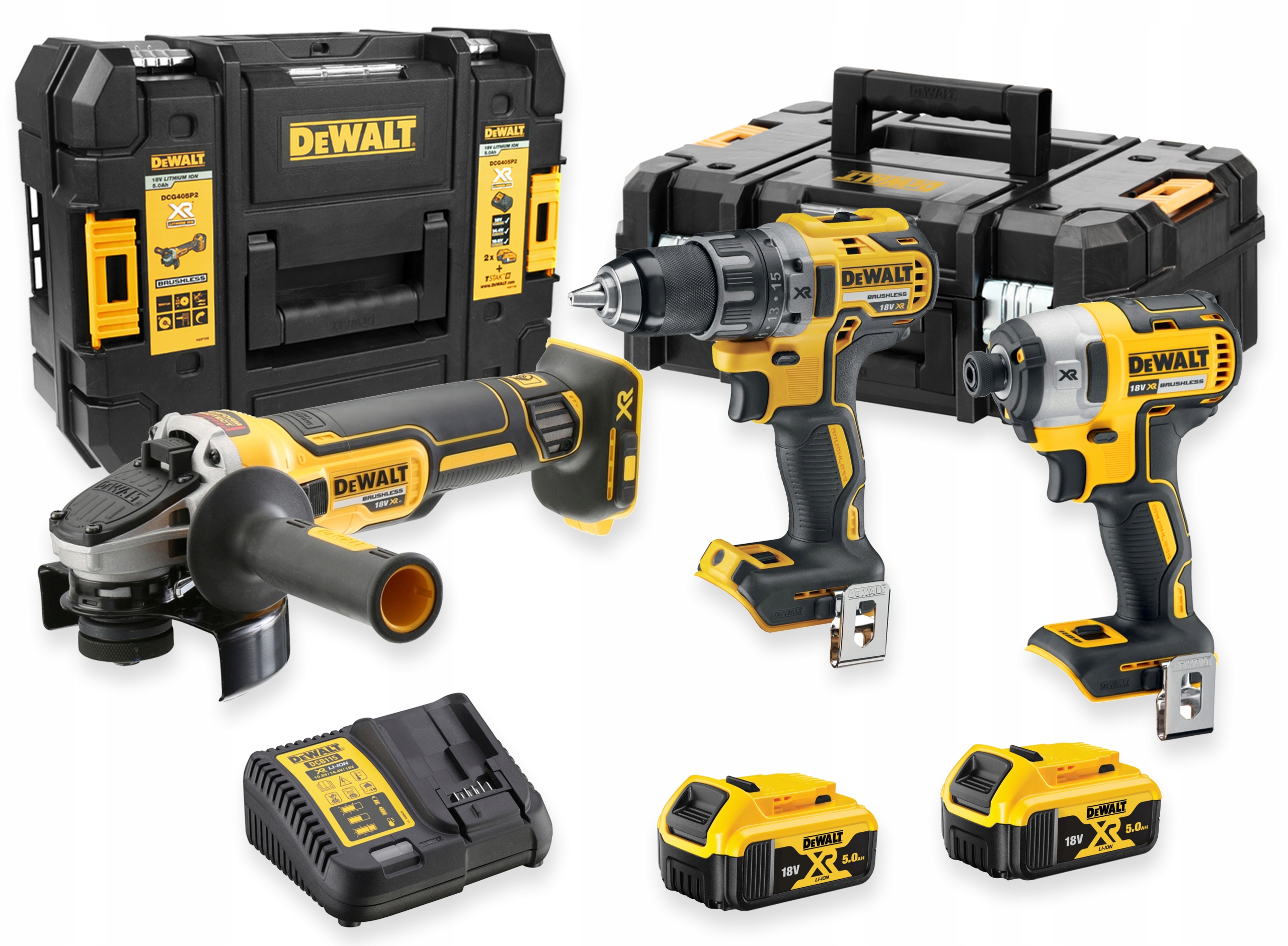 

Dewalt Zestaw Combo DCD791 DCF887 DCG405 2XAKU