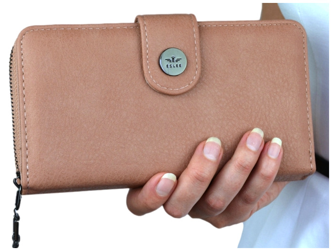 

Portfel Damski Duży Podwójny Portmonetka Zamek