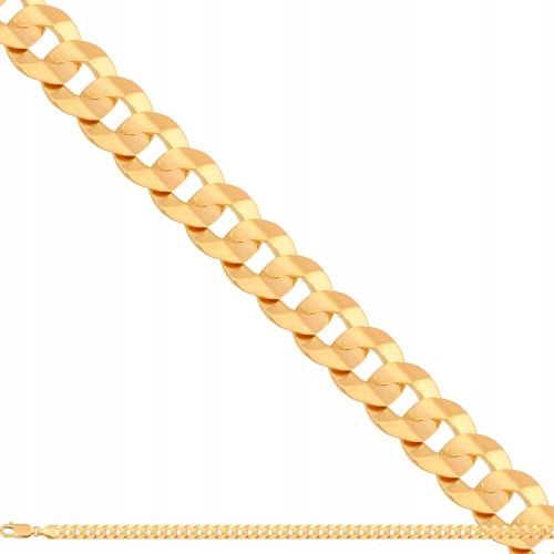 Řetízek zlatý vazba „pancr“ 585 klasický 5.1 mm r55 cm pro muže