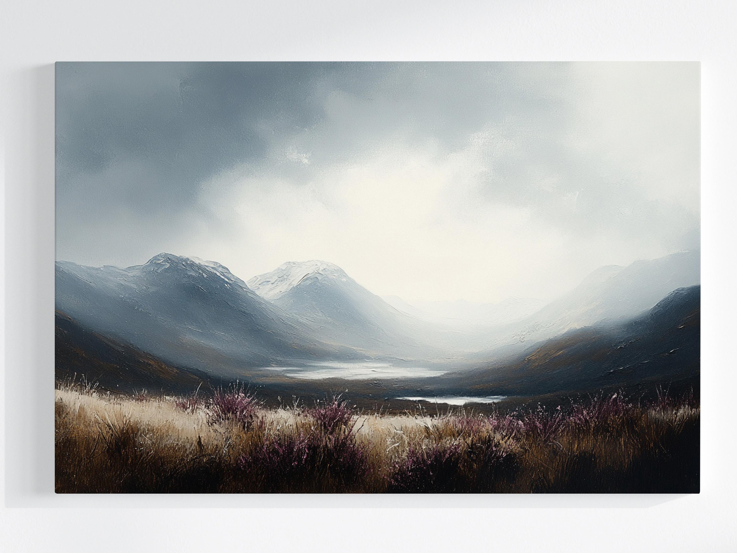 Obraz Na Plátně Canvas Krajina Skotsko Hory Údolí Glencoe Vřesy 120x80