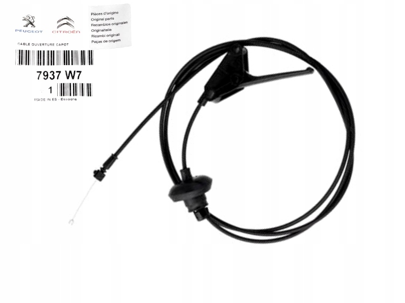 7937W7 - Трос открытия капота C3 PICASSO PEUGEOT 207 OE