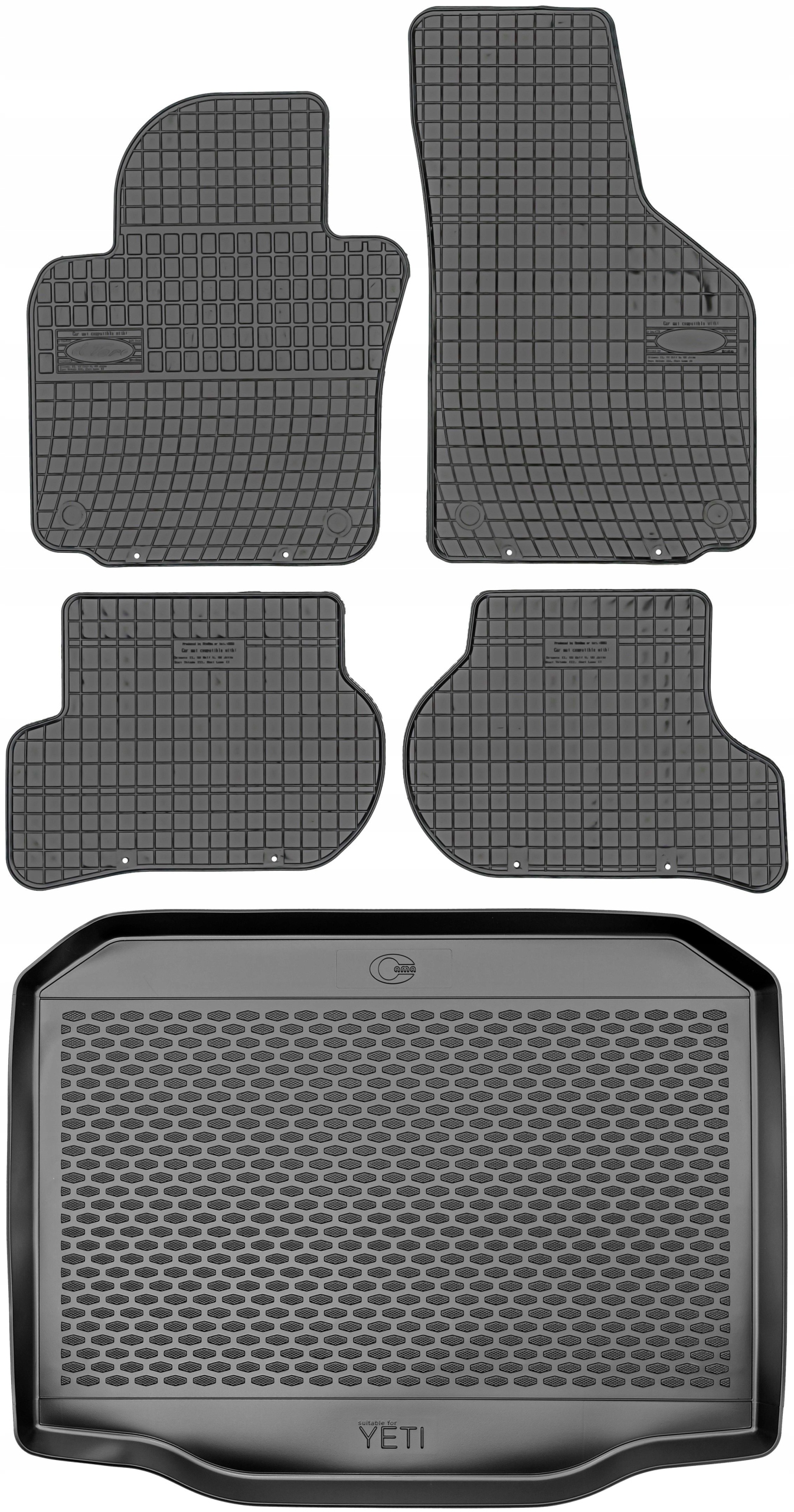 Škoda Yeti Crossover od roku 2009-2017 Sada Koberce batožinový priestor