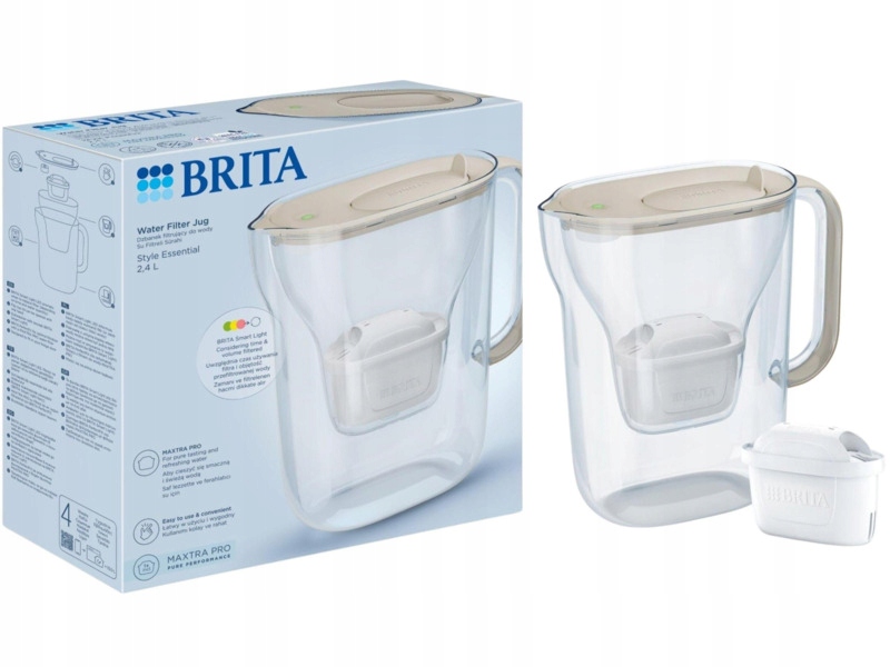 Dzbanek filtrujący Brita Style Essential Piaskowy Wkład Maxtra Pro Pure