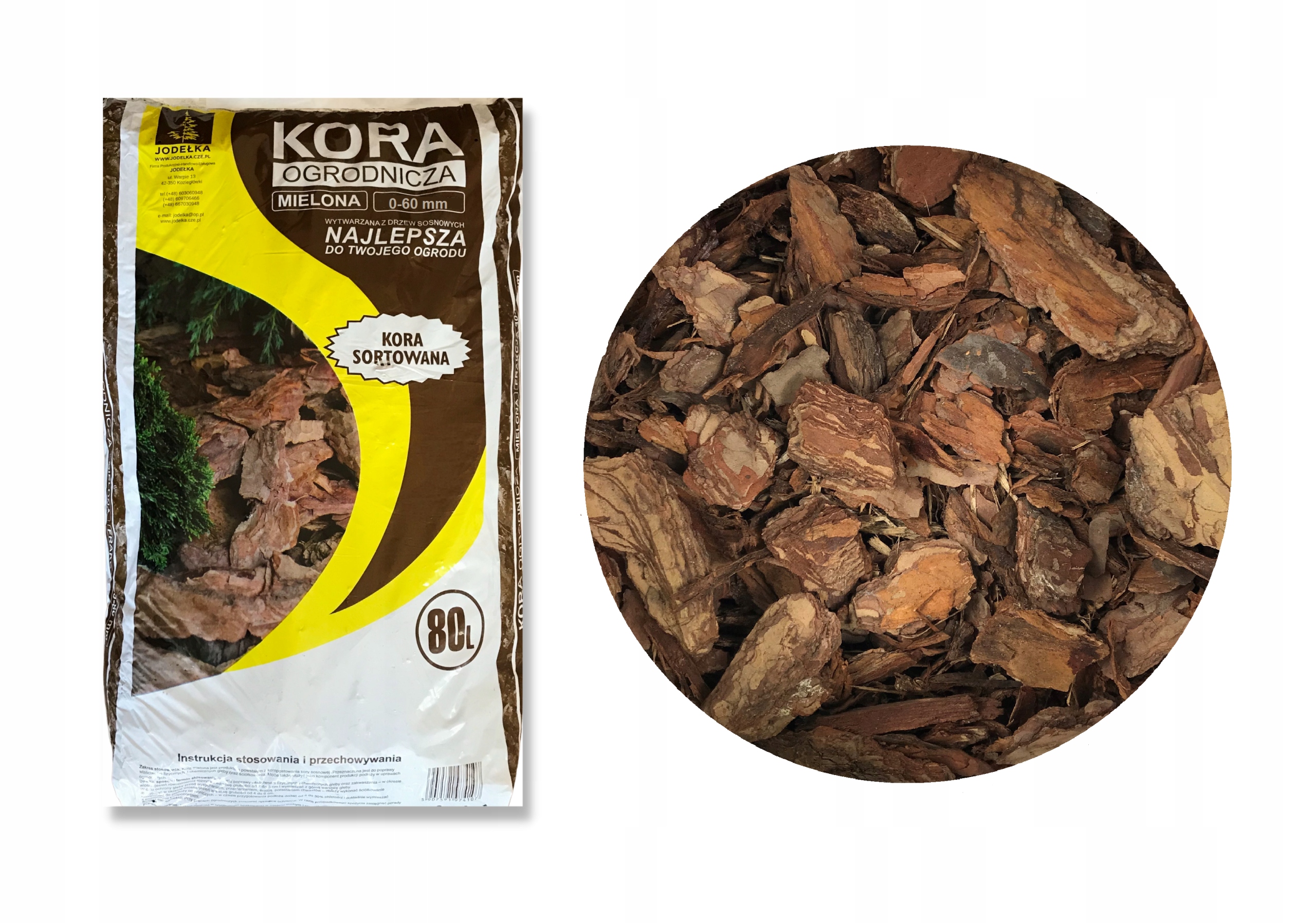 KORA SOSNOWA Ogrodowa Sortowana UNIWERSALNA 42szt Marka inna