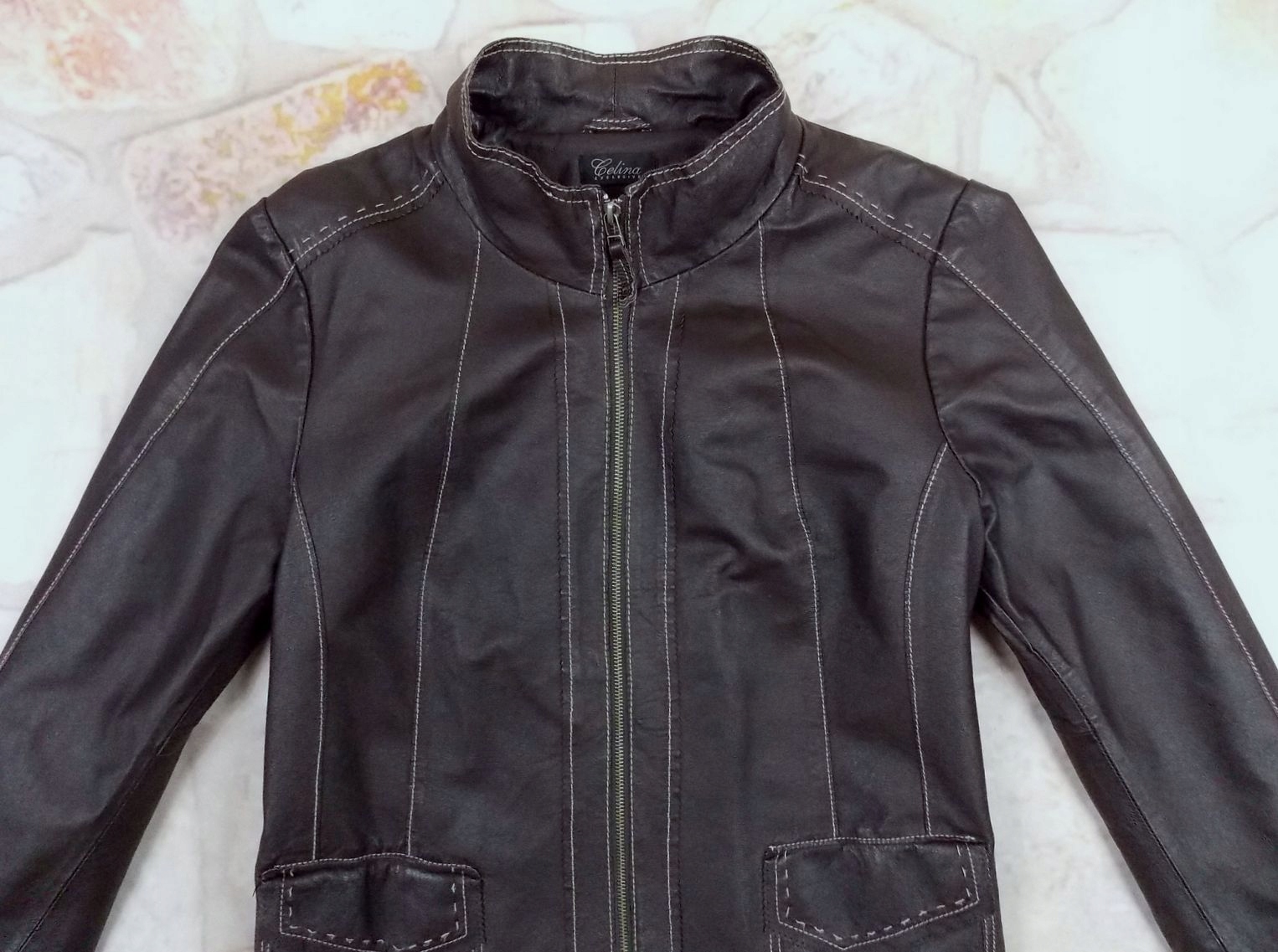Celina kurtka skórzana styl ramoneska 48 Rozmiar 48