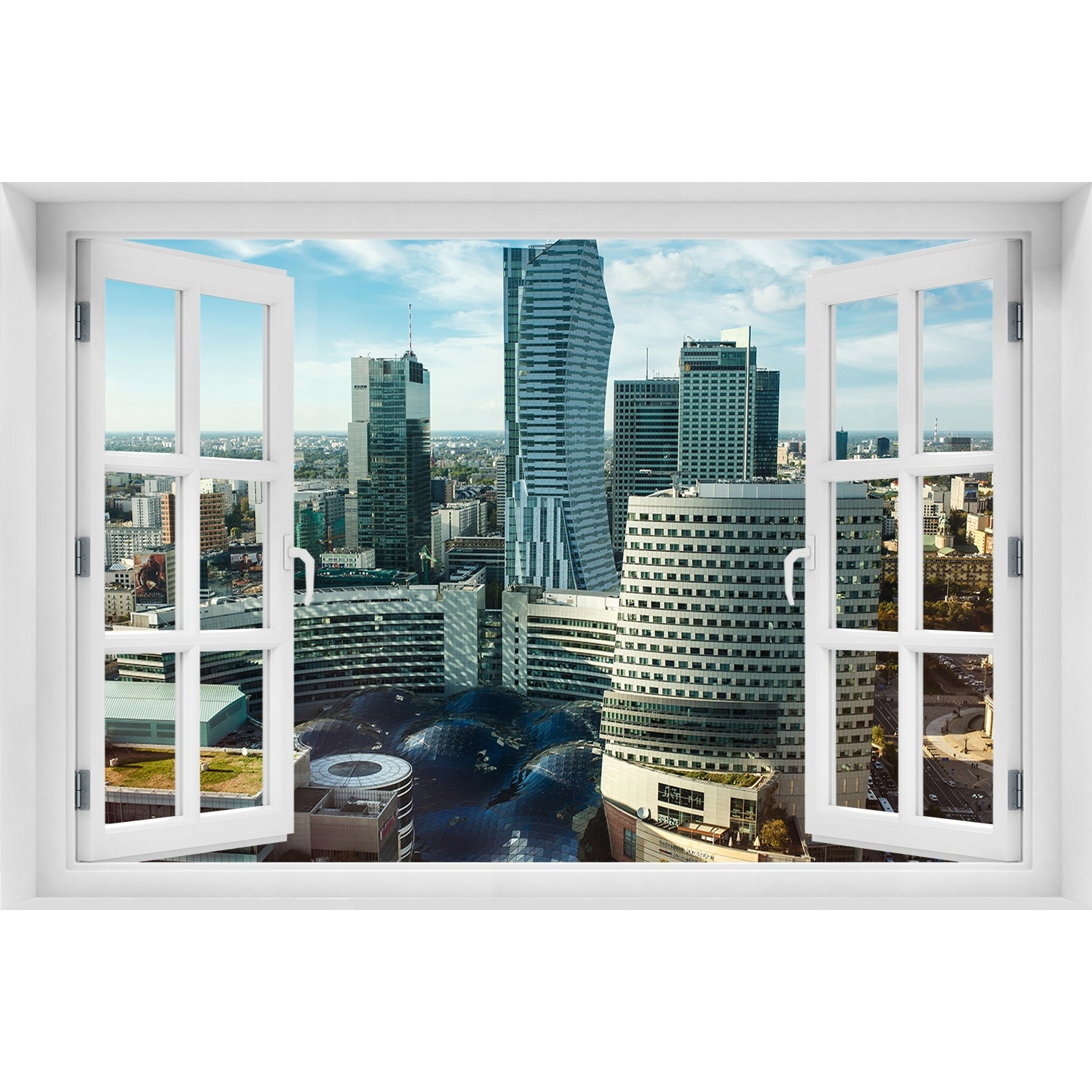 

Fotoobraz Naklejka ścienna 3D Okno Warszawa Polska