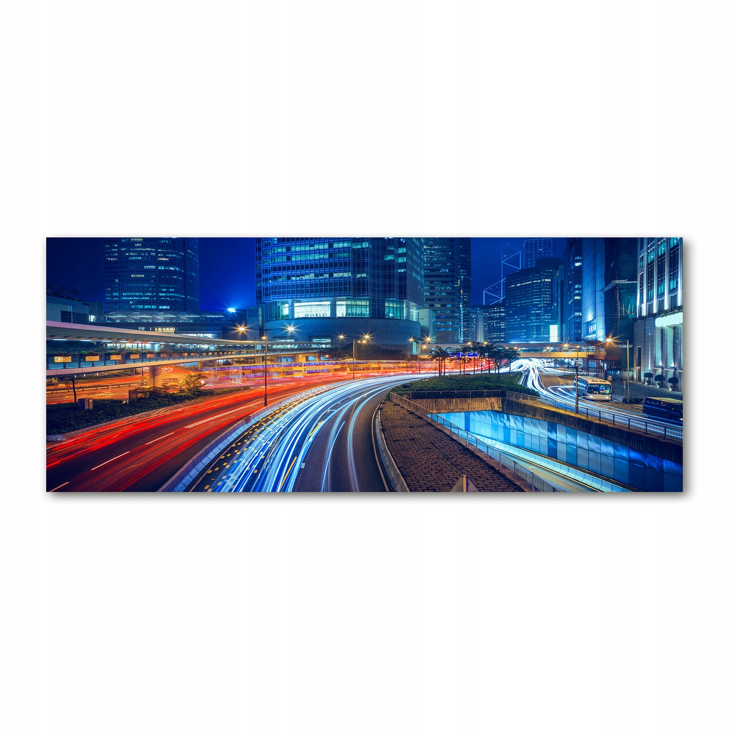 

Foto obraz akryl zdjęcie Hongkong nocą 125x50 cm