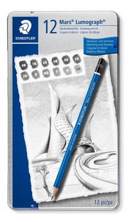 Sada 12 tužek 8B-2H Staedtler Lumograph
