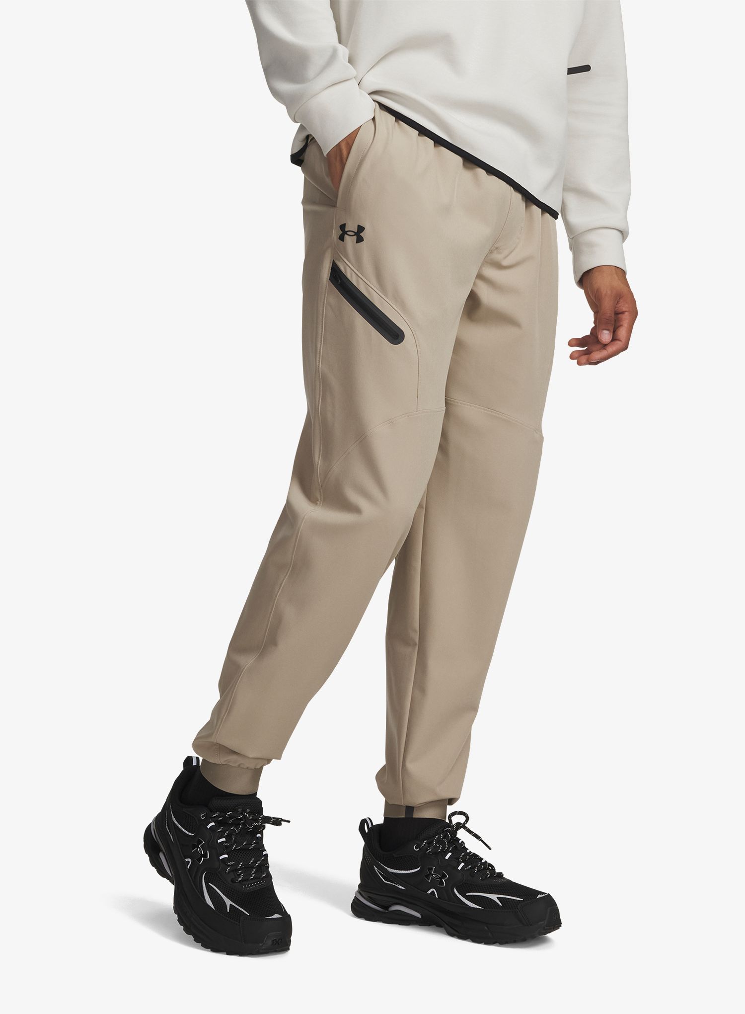 Kalhoty Under Armour Unstoppable Joggers světle khaki/černá XL