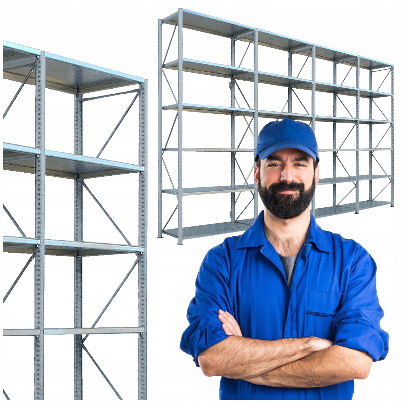 Kovový Skladový Policový Regál Výkonný Průmyslový 20 Polic Sklad M29