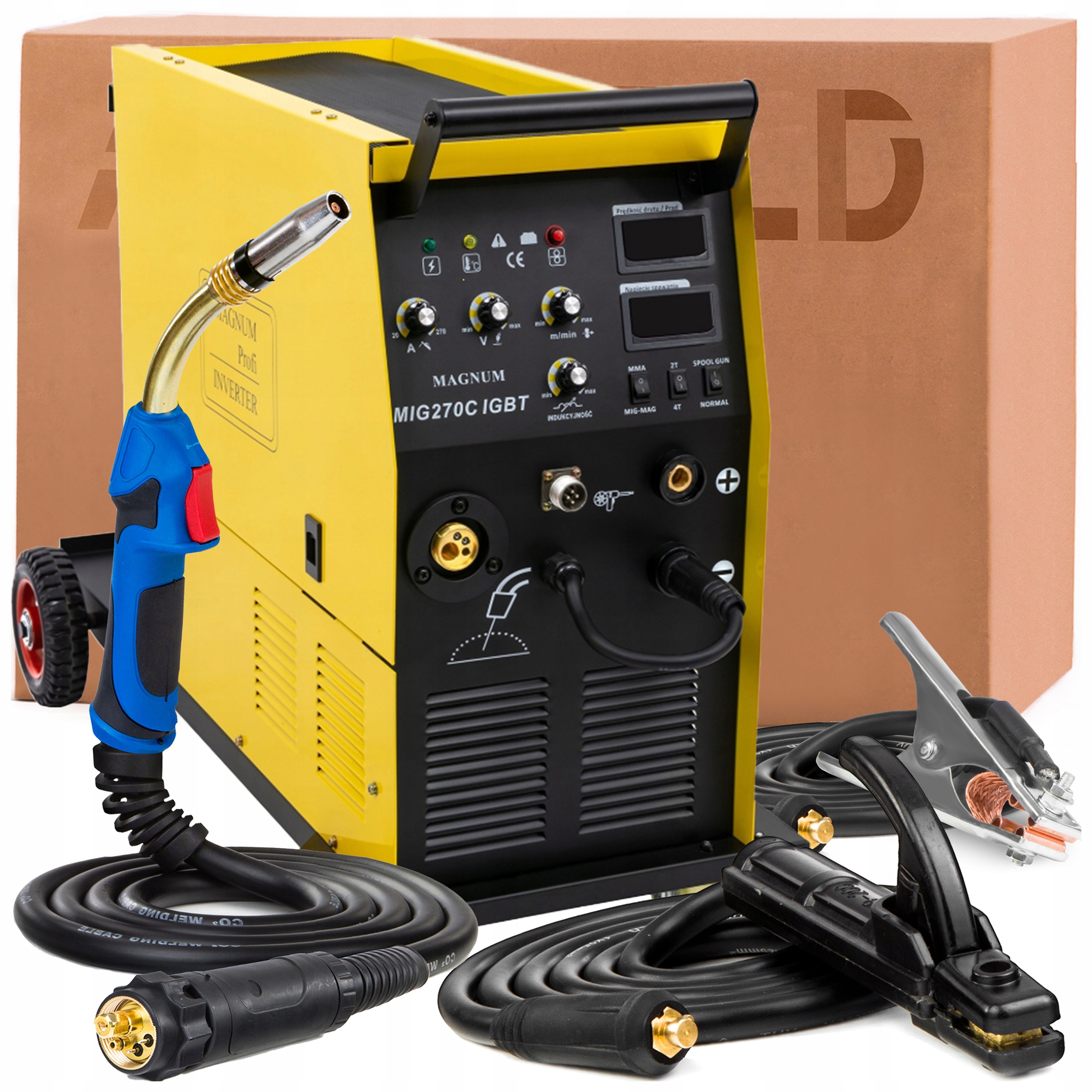 Poloautomatický Magnum Mig 270C Igbt 400V 270A Mig Mag Mma Tig Lift 4-VÁLCOVÝ