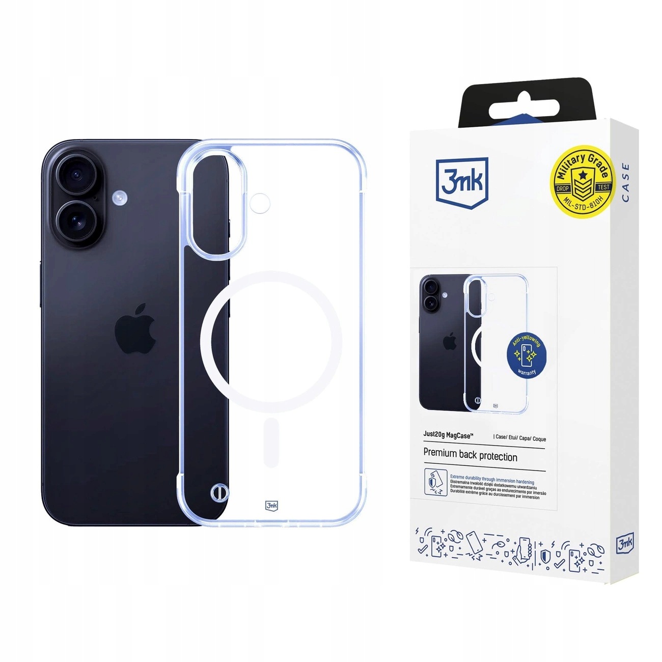 Etui 3mk Just20g MagCase na iPhone 16 przezroczyste