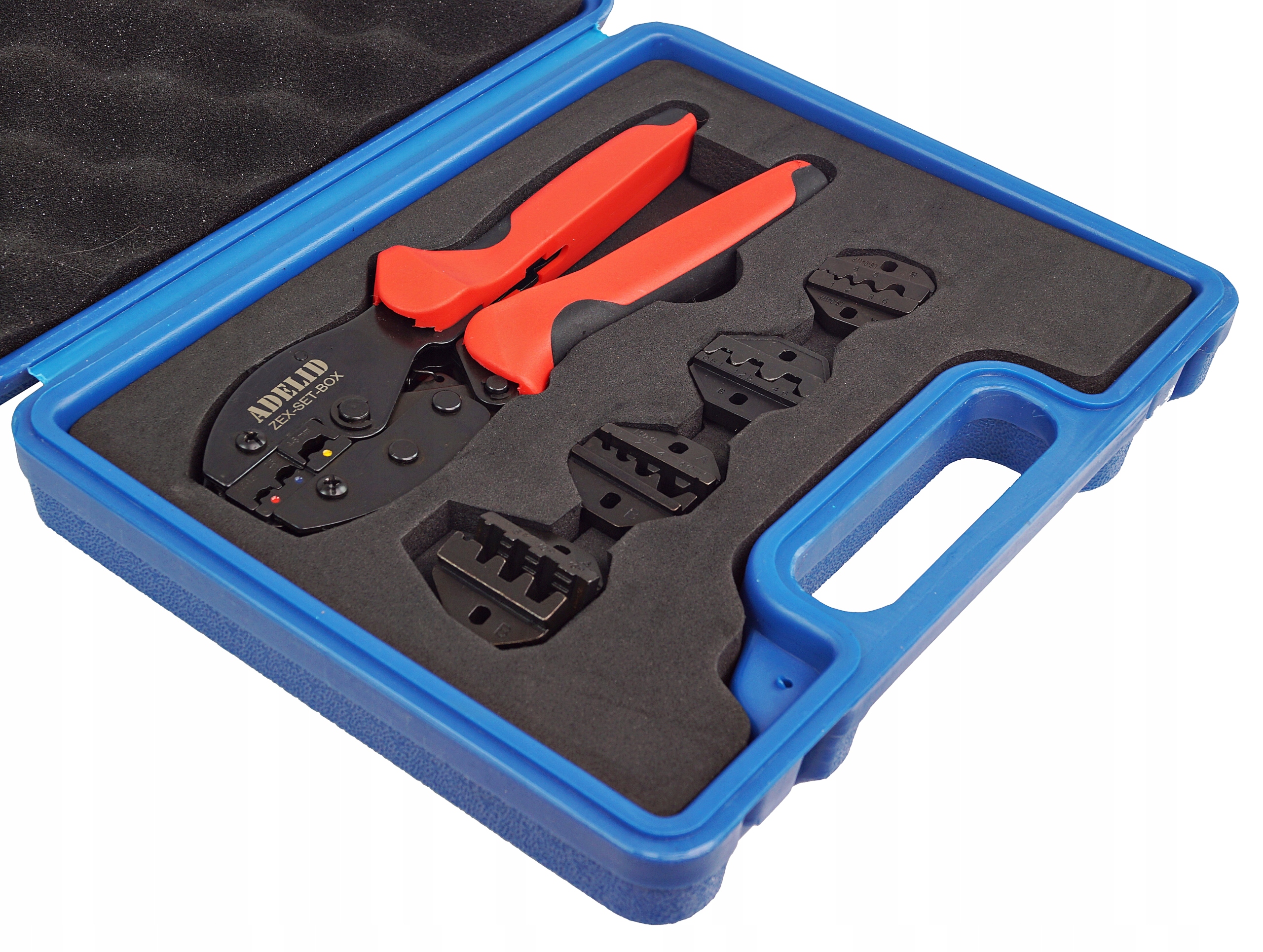 ZACISKARKA PRASKA DO KOŃCÓWEK KABLI TULEJEK ZESTAW Model ZEX-SET-BOX