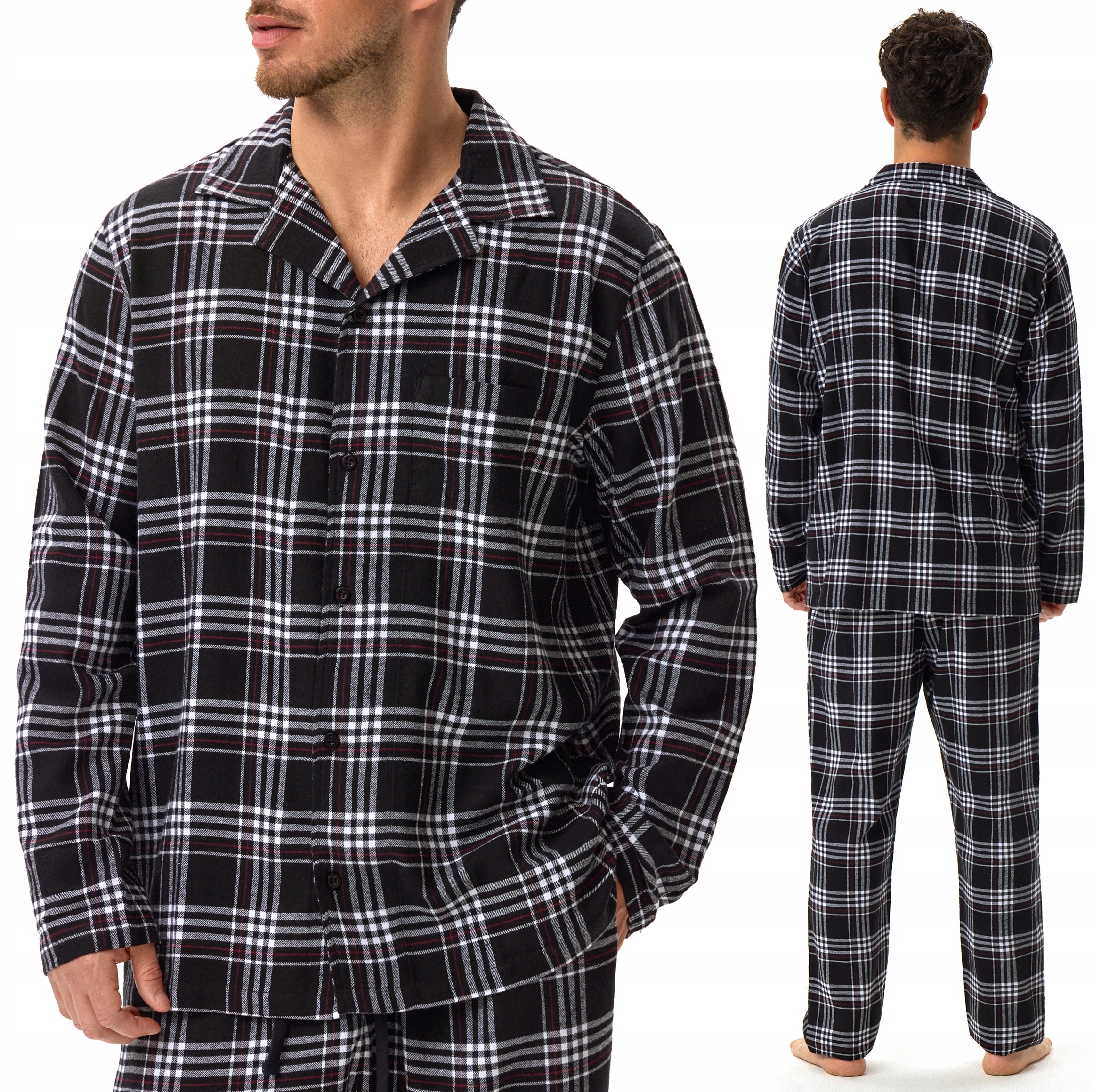 Pánské pyžamo 100% Bavlna s dlouhým rukávem Henderson Honor L