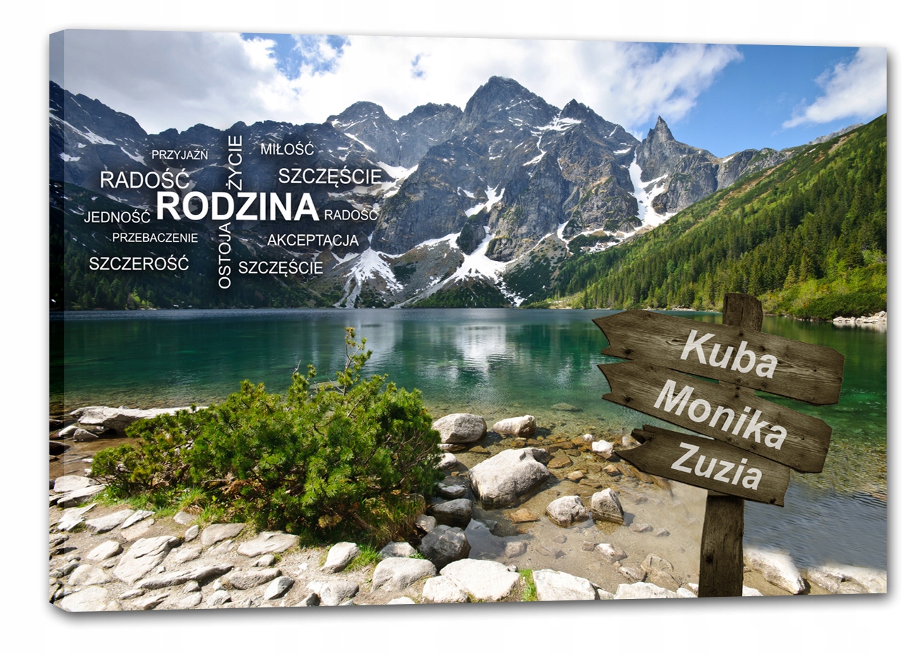 Obraz Rodina Dům Obraz Se 3 Jmény 120x80 Mořská Cesta Oko