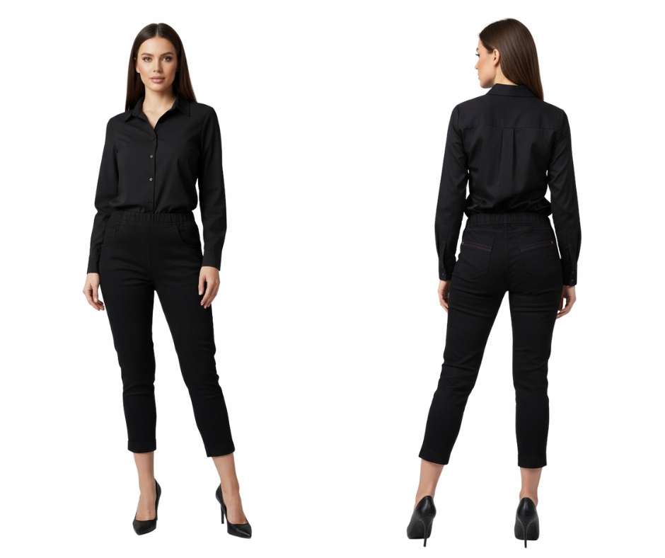 Džíny Cevlar délka 7/8 slim fit barva černá velikost 54