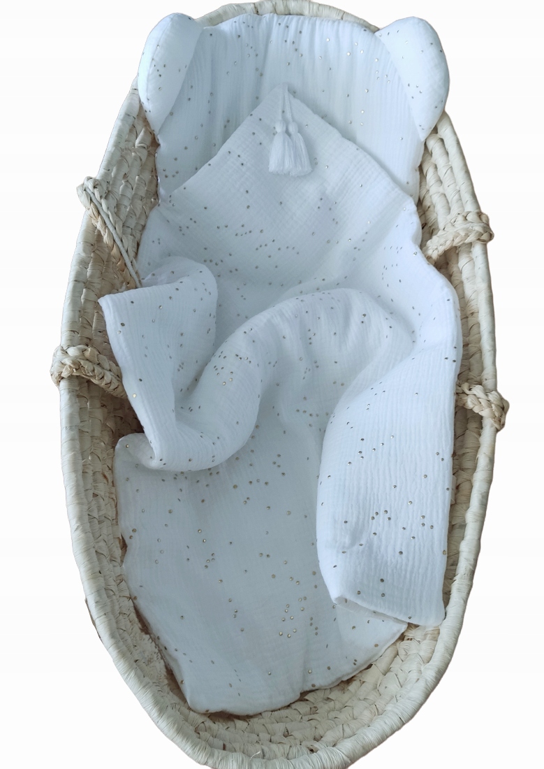 Pościel muślinowa do kołyski wózka gondoli 50x70 Kod producenta 5432