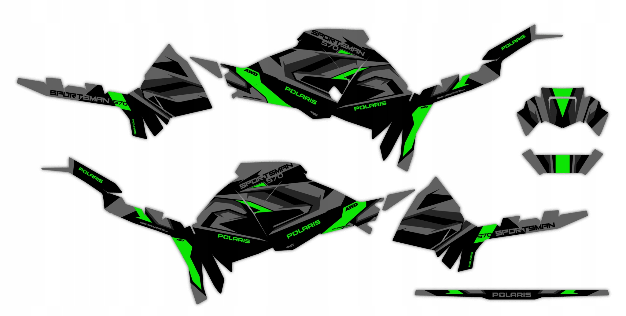 Dýha Samolepky Polaris Sportsman 570 2021+ #2047904