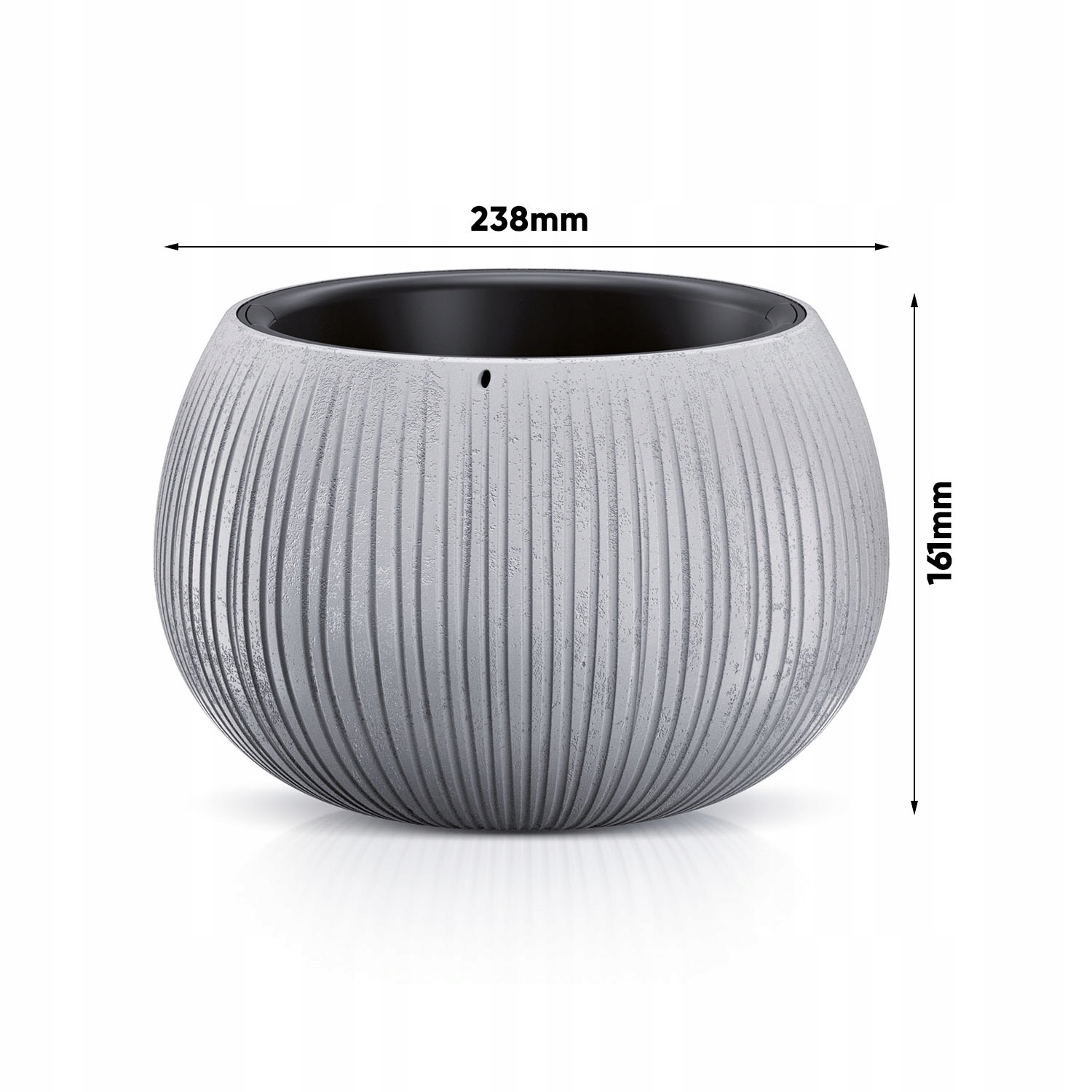 Doniczka kula Beton Bowl DKB240 z wkładem | Beton — 23