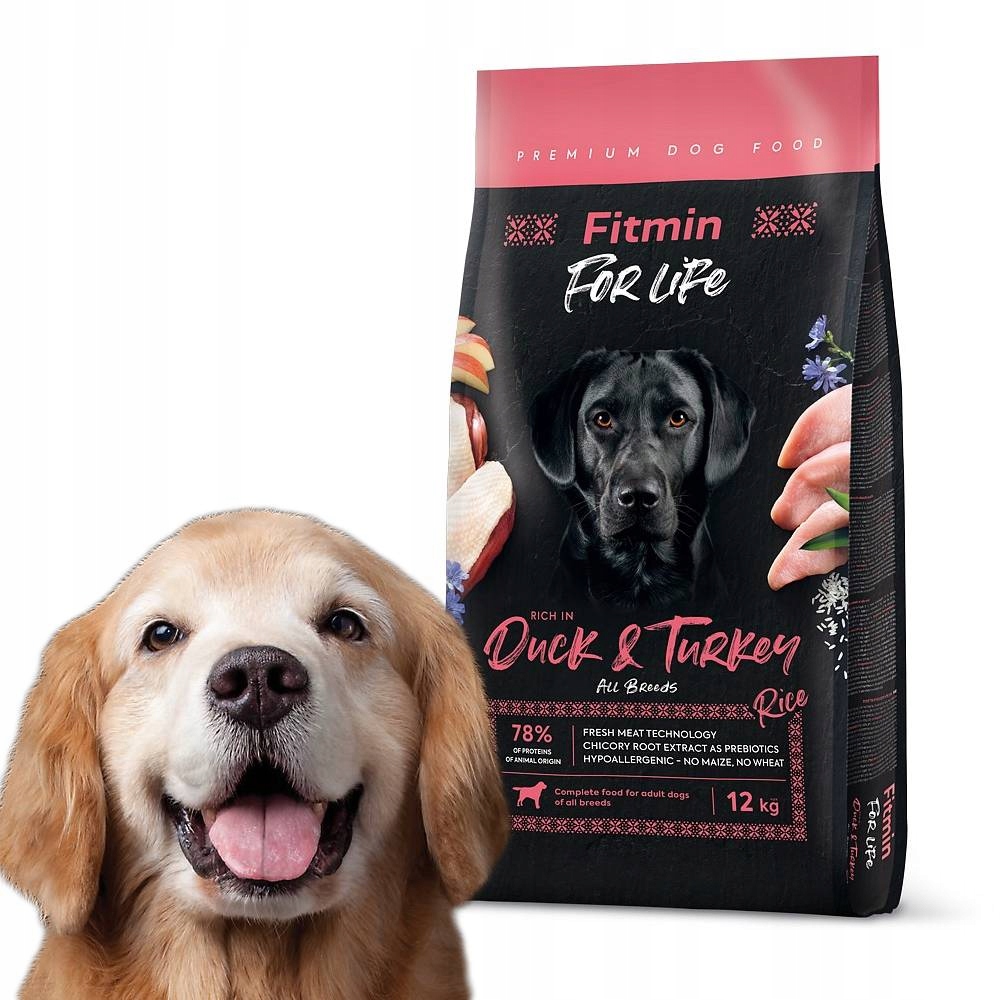 Levně Fitmin dog For Life Kachna & Krůta 12 kg