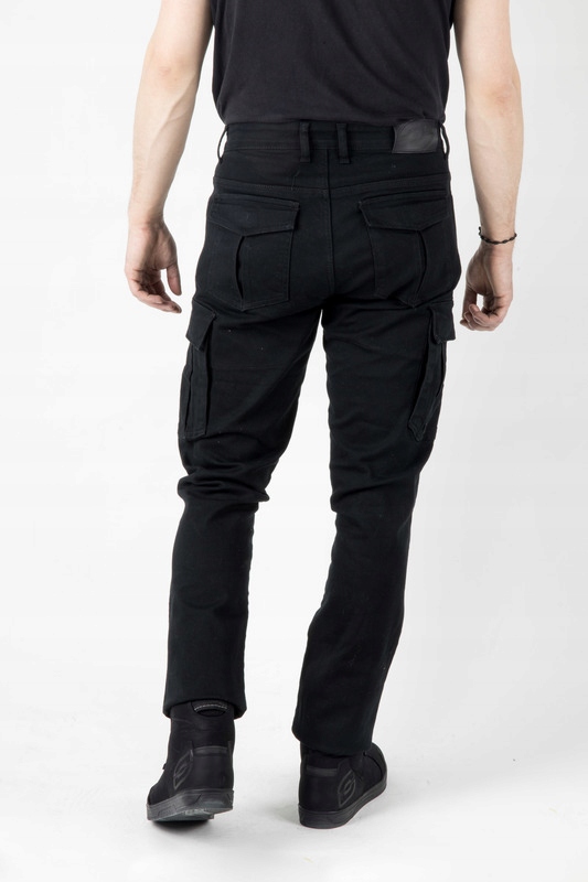 SPODNIE JEANSY MOTOCYKLOWE OZONE SHADOW II BLACK W42L34 Rozmiar 42/34